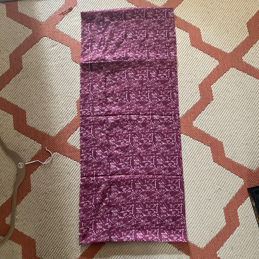 Infinity scarf with math symbols